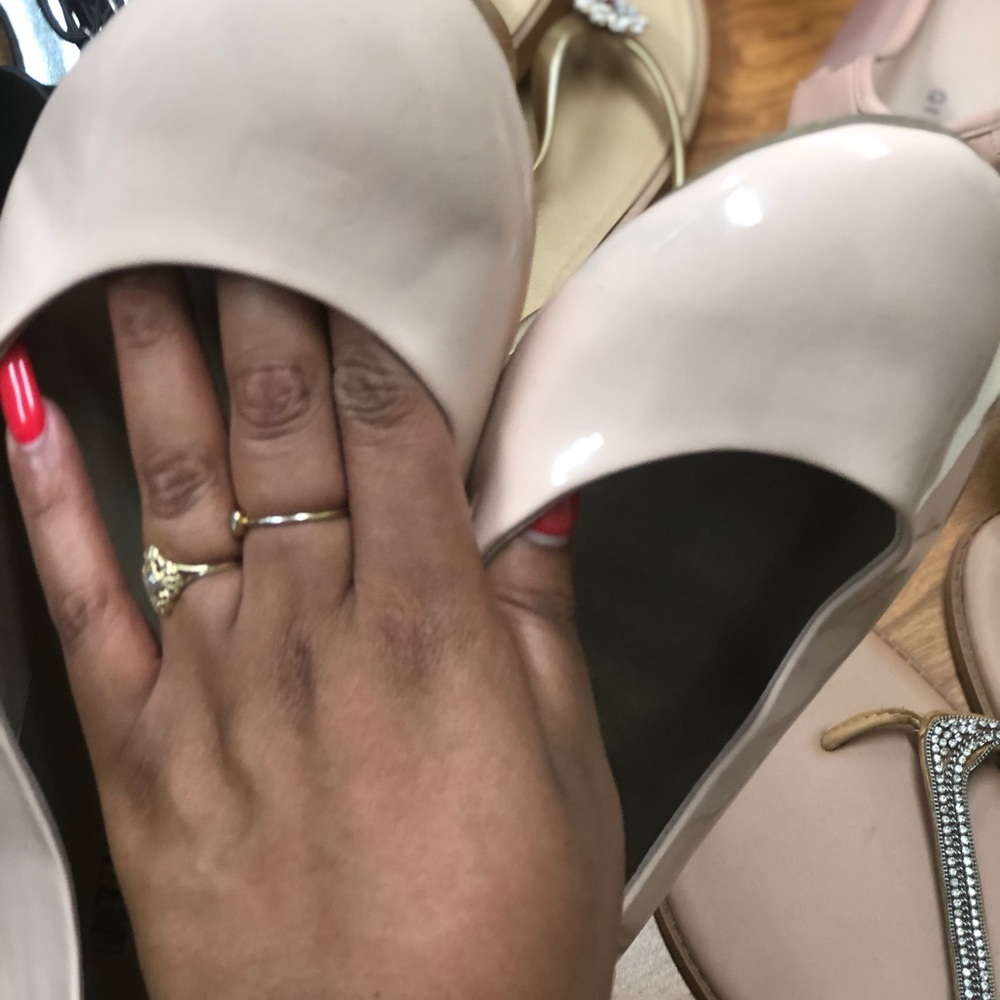 Pink flats
